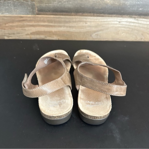 Dankso Reece Sandal Flat Leather Adjustable Stone Waxy Burnished Comfort 41/10.5 - Picture 3 of 9